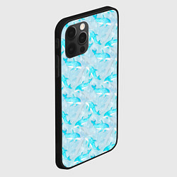 Чехол для iPhone 12 Pro Max Дельфины в океане, цвет: 3D-черный — фото 2