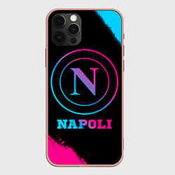 Чехол для iPhone 12 Pro Max Napoli FC Neon Gradient, цвет: 3D-светло-розовый