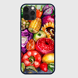 Чехол для iPhone 12 Pro Max Вкусное изобилие, цвет: 3D-черный