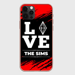 Чехол для iPhone 12 Pro Max The Sims Love Классика, цвет: 3D-светло-розовый