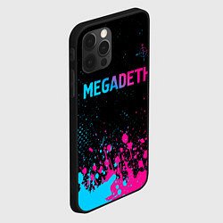 Чехол для iPhone 12 Pro Max Megadeth - neon gradient, цвет: 3D-черный — фото 2