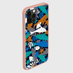 Чехол для iPhone 12 Pro Max Акула и другие обитатели океана, цвет: 3D-светло-розовый — фото 2
