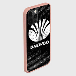 Чехол для iPhone 12 Pro Max Daewoo с потертостями на темном фоне, цвет: 3D-светло-розовый — фото 2