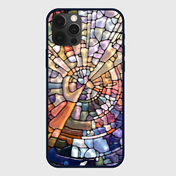 Чехол для iPhone 12 Pro Max Объёмный витраж, цвет: 3D-черный