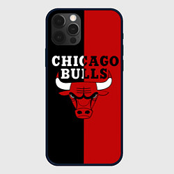 Чехол для iPhone 12 Pro Max Чикаго Буллз black & red, цвет: 3D-черный