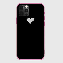 Чехол для iPhone 12 Pro Max Сердце - заплатка, цвет: 3D-малиновый