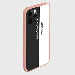 Чехол для iPhone 12 Pro Max Equilibrium keeper хранитель равновесия с чёрно-бе, цвет: 3D-светло-розовый — фото 2