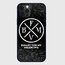 Чехол для iPhone 12 Pro Max Bullet For My Valentine с потертостями на темном ф, цвет: 3D-черный