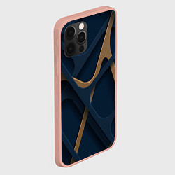 Чехол для iPhone 12 Pro Max Абстрактный фон сетка, цвет: 3D-светло-розовый — фото 2