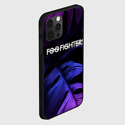 Чехол для iPhone 12 Pro Max Foo Fighters neon monstera, цвет: 3D-черный — фото 2