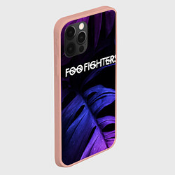 Чехол для iPhone 12 Pro Max Foo Fighters neon monstera, цвет: 3D-светло-розовый — фото 2