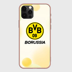 Чехол для iPhone 12 Pro Max Borussia Абстракция кружочки, цвет: 3D-светло-розовый