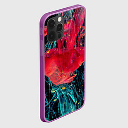 Чехол для iPhone 12 Pro Max Абстрактный всплеск розовой и голубой красок, цвет: 3D-сиреневый — фото 2