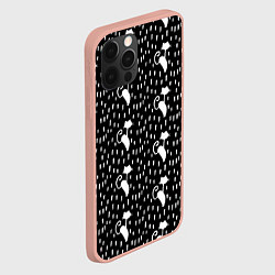 Чехол для iPhone 12 Pro Max Кошки Под Дождём, цвет: 3D-светло-розовый — фото 2