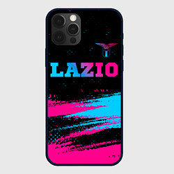 Чехол для iPhone 12 Pro Max Lazio - neon gradient: символ сверху, цвет: 3D-черный