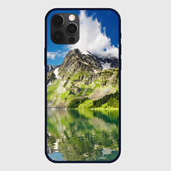 Чехол для iPhone 12 Pro Max Живописное горное озеро, цвет: 3D-черный