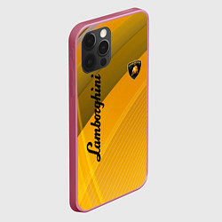 Чехол для iPhone 12 Pro Max Lamborghini - абстракция, цвет: 3D-малиновый — фото 2