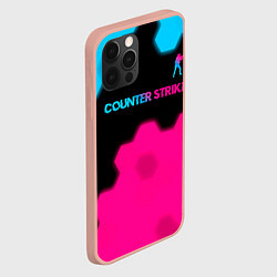 Чехол для iPhone 12 Pro Max Counter Strike - neon gradient: символ сверху, цвет: 3D-светло-розовый — фото 2