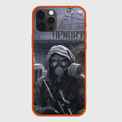 Чехол для iPhone 12 Pro Max STALKER Одиночка В Припяти, цвет: 3D-красный