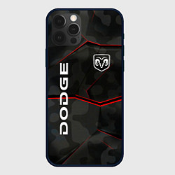 Чехол для iPhone 12 Pro Max Dodge абстракция спорт, цвет: 3D-черный