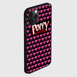 Чехол для iPhone 12 Pro Max Poppy Playtime - Kissy Missy Pattern - Huggy Wuggy, цвет: 3D-черный — фото 2