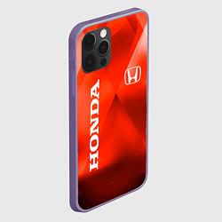 Чехол для iPhone 12 Pro Max Honda - красная абстракция, цвет: 3D-серый — фото 2