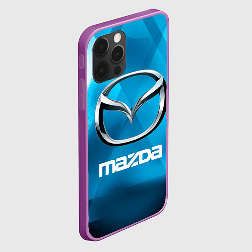 Чехол iPhone 12 Pro Max Mazda - sport - абстракция / 3D-Сиреневый – фото 2