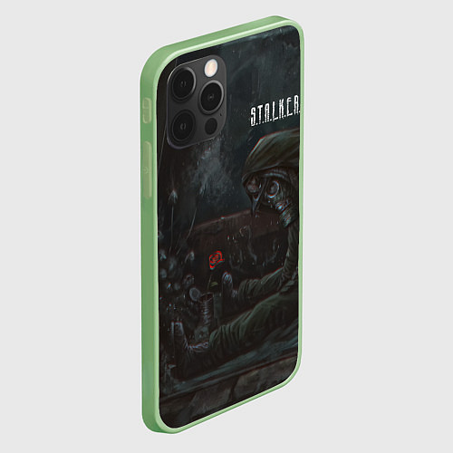 Чехол iPhone 12 Pro Max STALKER С Розой / 3D-Салатовый – фото 2