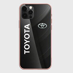 Чехол для iPhone 12 Pro Max Toyota - серая абстракция, цвет: 3D-светло-розовый
