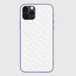 Чехол для iPhone 12 Pro Max Little Ghosts on white, цвет: 3D-сиреневый