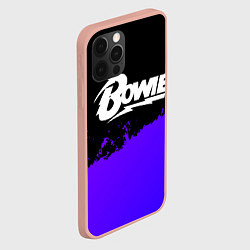 Чехол для iPhone 12 Pro Max David Bowie purple grunge, цвет: 3D-светло-розовый — фото 2