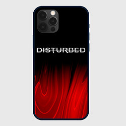 Чехол для iPhone 12 Pro Max Disturbed red plasma, цвет: 3D-черный