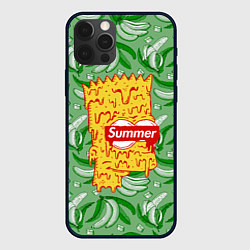 Чехол для iPhone 12 Pro Max Барт Симпсон - Summer, цвет: 3D-черный