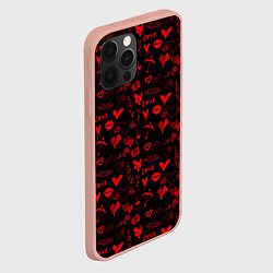 Чехол для iPhone 12 Pro Max Знаки нашей любви, цвет: 3D-светло-розовый — фото 2