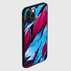 Чехол для iPhone 12 Pro Max Яркие экзотические перья, цвет: 3D-черный — фото 2