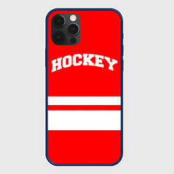 Чехол для iPhone 12 Pro Max Hockey - две волосы, цвет: 3D-тёмно-синий