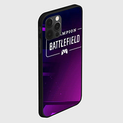 Чехол для iPhone 12 Pro Max Battlefield gaming champion: рамка с лого и джойст, цвет: 3D-черный — фото 2