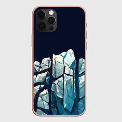 Чехол для iPhone 12 Pro Max Cracked ice, цвет: 3D-светло-розовый