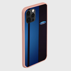 Чехол для iPhone 12 Pro Max Ford - три полосы, цвет: 3D-светло-розовый — фото 2