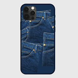 Чехол для iPhone 12 Pro Max Джинсовка jeans, цвет: 3D-черный