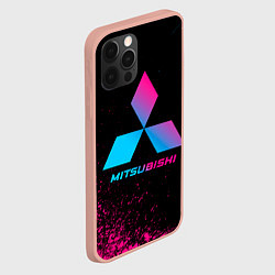Чехол для iPhone 12 Pro Max Mitsubishi - neon gradient, цвет: 3D-светло-розовый — фото 2
