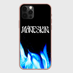 Чехол для iPhone 12 Pro Max Maneskin blue fire, цвет: 3D-светло-розовый
