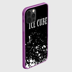 Чехол для iPhone 12 Pro Max Ice Cube - брызги краски, цвет: 3D-сиреневый — фото 2