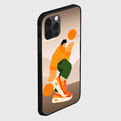Чехол для iPhone 12 Pro Max Векторная иллюстрация Стритбол, цвет: 3D-черный — фото 2