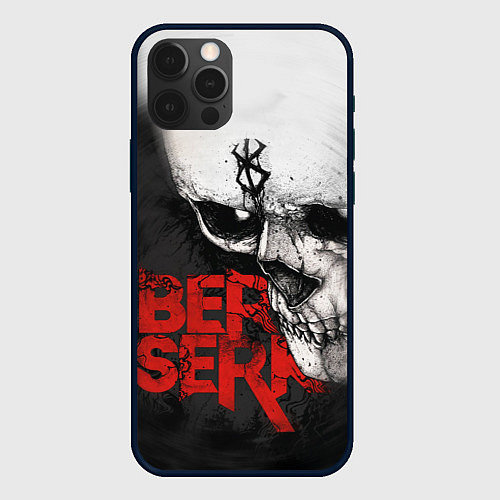 Чехол iPhone 12 Pro Max Berserk - Череп с клеймом жертвы / 3D-Черный – фото 1