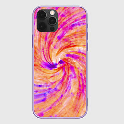 Чехол для iPhone 12 Pro Max Color swirls, цвет: 3D-сиреневый
