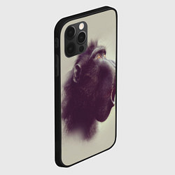 Чехол для iPhone 12 Pro Max Удивленная обезьяна, цвет: 3D-черный — фото 2