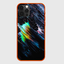 Чехол для iPhone 12 Pro Max Радужное северное сияние, цвет: 3D-красный