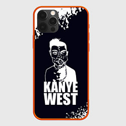 Чехол для iPhone 12 Pro Max Kanye west - tuxtera брызги, цвет: 3D-красный