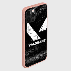 Чехол для iPhone 12 Pro Max Valorant с потертостями на темном фоне, цвет: 3D-светло-розовый — фото 2